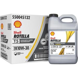 imageShell Rotella T5 Synthetic Blend 10W30 Diesel Engine Oil 1 Gallon2Pack